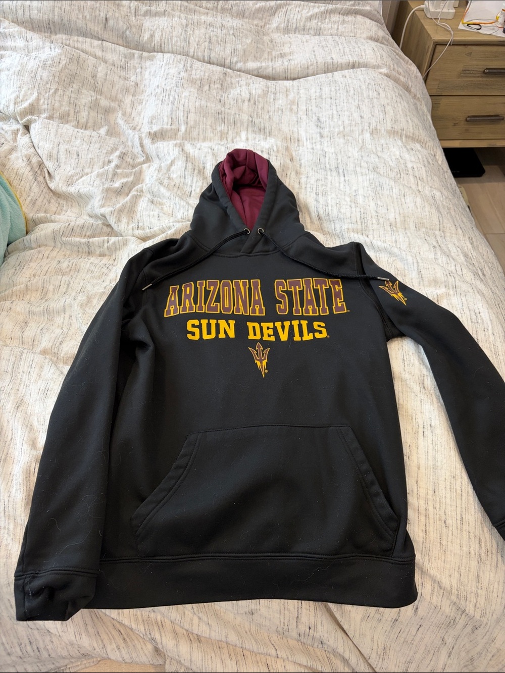 Colosseum Arizona State Sun Devils Black Maroon Hoodie